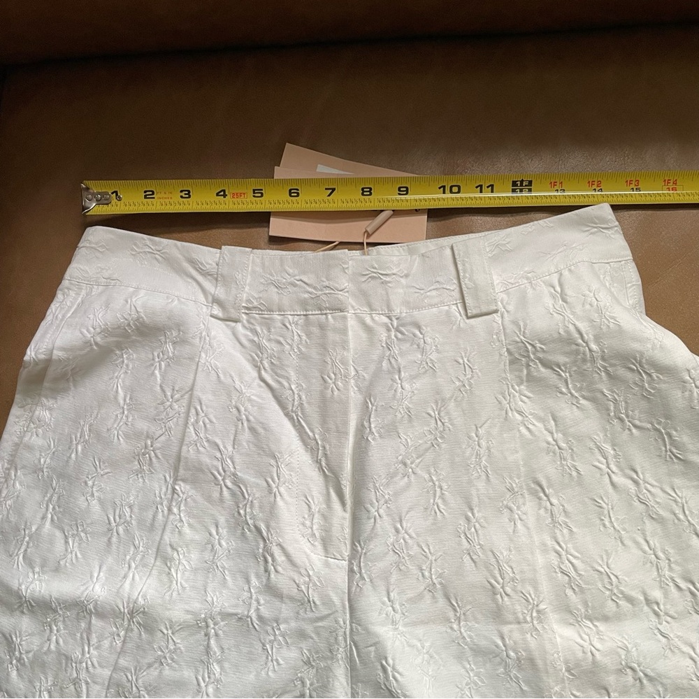 NWT Anthropologie Stella Nova Jill pants textured jacquard trouser barrel leg - Picture 9 of 11